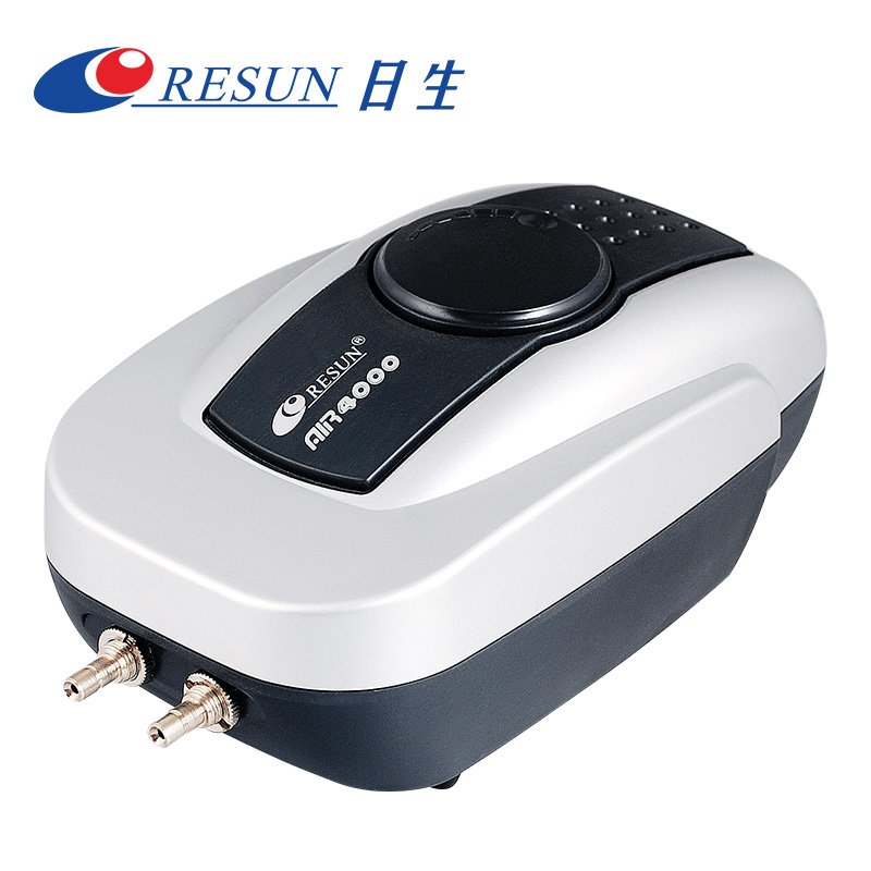 RESUN AIR-4000 Ultra Silent High Energy Saving Oxygen Air Pump for Fish Tank Adjustable Flow Rate