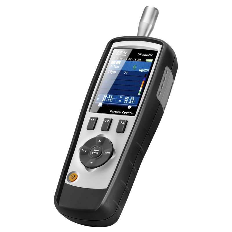 CEM DT-9851M Professional 2.83L/min Flow 0.3,2.5,,10um Air Quality Tester