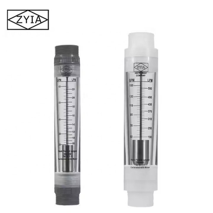 PVC Pipeline Plastic Type Acrylic Gas Flowmeter Pure Water Liquid Flowmeter,rotameter for Water