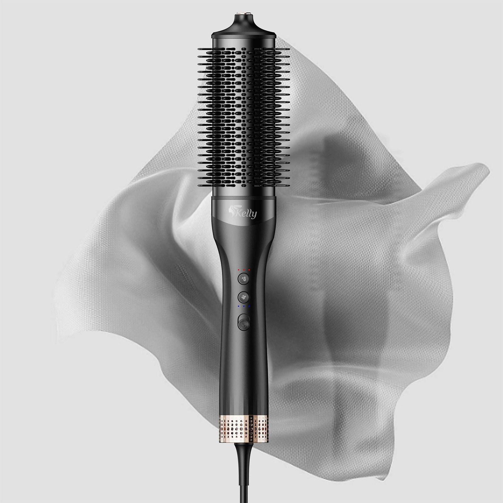 Blowout Brush with Ceramic Bristles, Hot air Flow Blow Dryer Brush, Blow Dry Hair Dryer Wet to Dry, BLDC Blowdry Brush