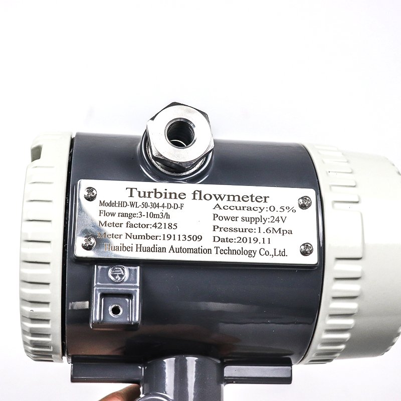 24v Turbine Gas Flow Sensor Hydraulic Oil Flow Sensor 300l/min Flow Meter for Large Diameter Pipe