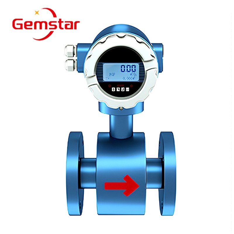 Stainless Steel Food Grade Digital Electromagnetic Flowmeter LCD Display Thread Connection Water Gas Oil Air Medium OEM