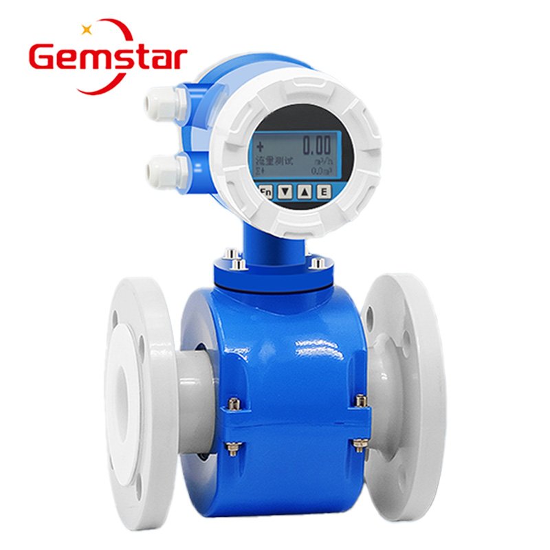 Stainless Steel Food Grade Digital Electromagnetic Flowmeter LCD Display Thread Connection Water Gas Oil Air Medium OEM