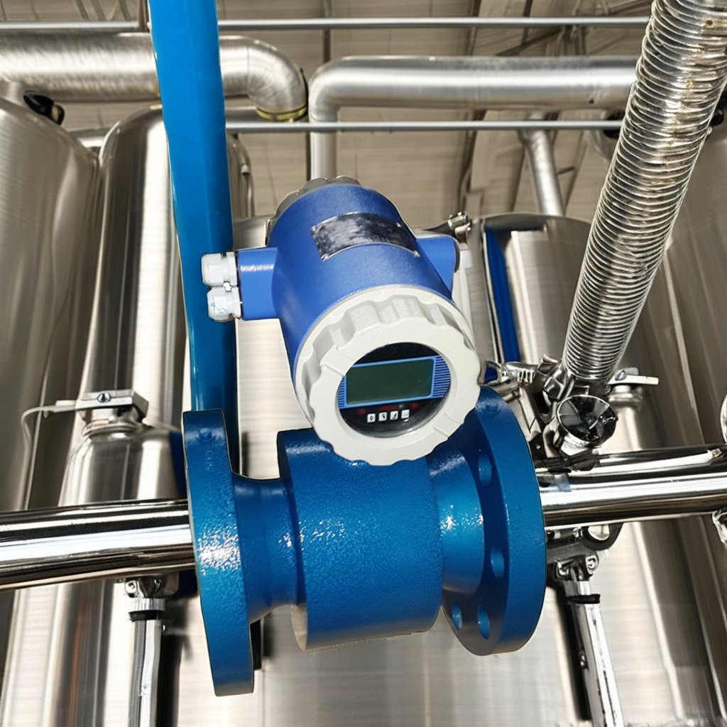 Stainless Steel Food Grade Digital Electromagnetic Flowmeter LCD Display Thread Connection Water Gas Oil Air Medium OEM