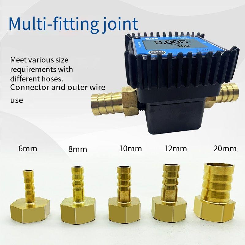 1 Inch Aluminum Alloy Gear Table 3-100L/min High Precision K24 Digital Flow Meter Micro Flow Meter Gear Flowmeter With Display