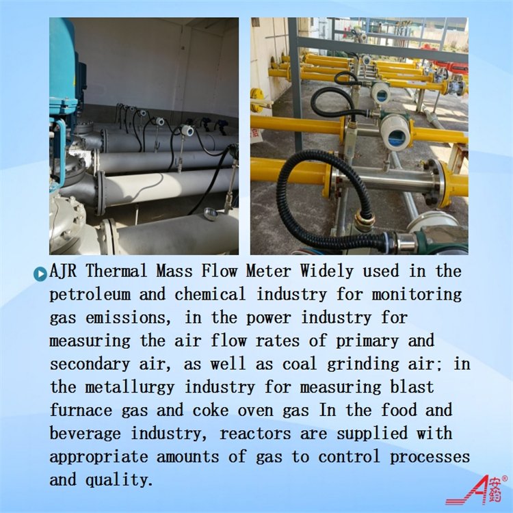 Blast Furnace Flue Gas Insertion Thermal Mass Flow Meter Stainless Steel 4-20mA RS485 OEM Customizable