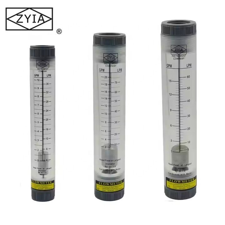 Supply ZYIA logo Inline Pipe Tube Float Portable Water Electronic Liquid Flowmeter