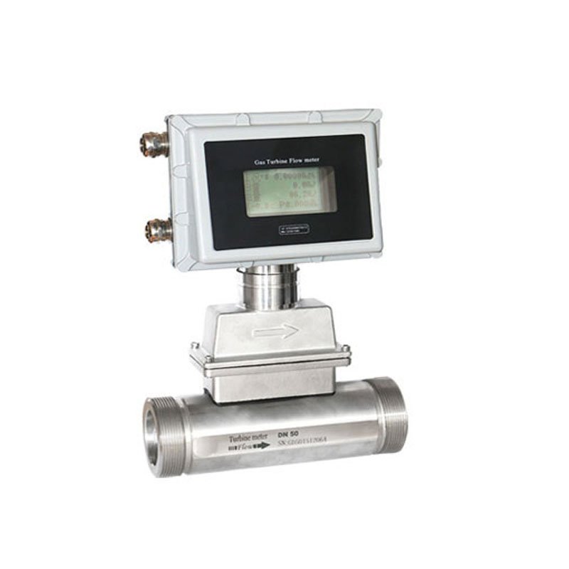 High Performance Digital Turbine Flowmeter for Liquids Easy Installation Stainless Steel Plastic Material LCD Display Thread