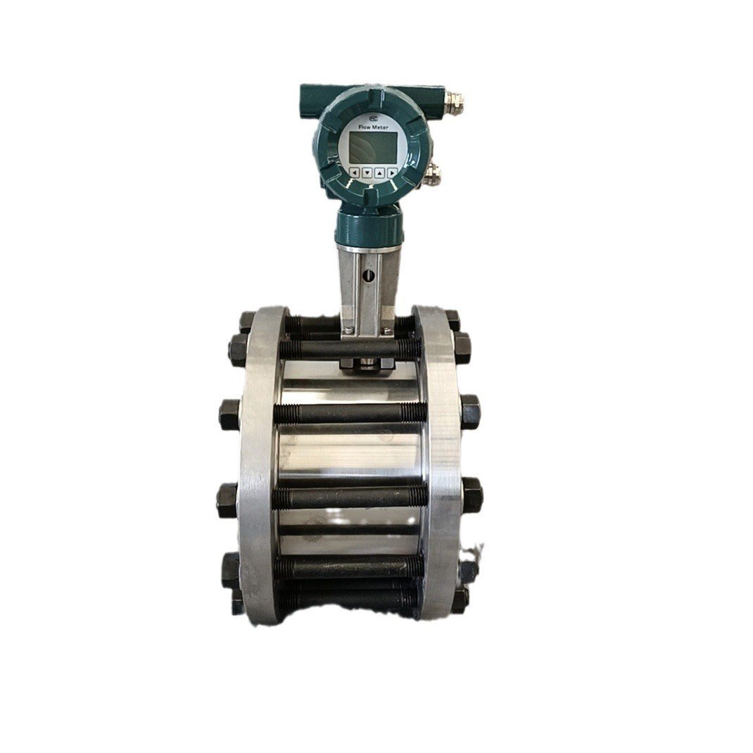 Flange Type vortex Flow Meter with temperature and pressure compensation Gas and Steam withRS485 4-20mA Output 24VDC