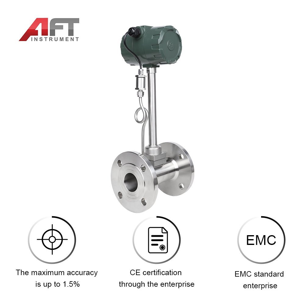 Steam Compressed air Flow Meter Biogas vortex Flowmeter