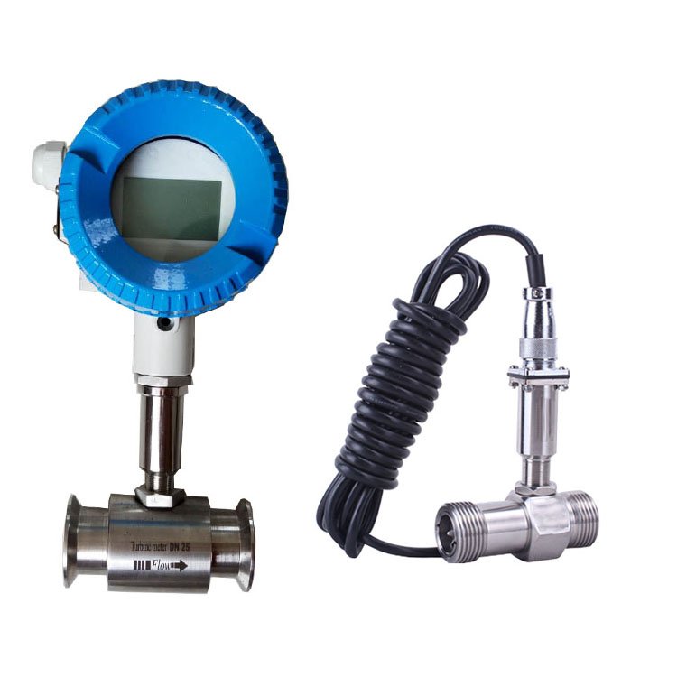 SS316 DN4-DN200Integrated Type Turbine Liquid Control Flow Meter Output Pulse 4-20mA RS485 Hart Turbine Flowmeter