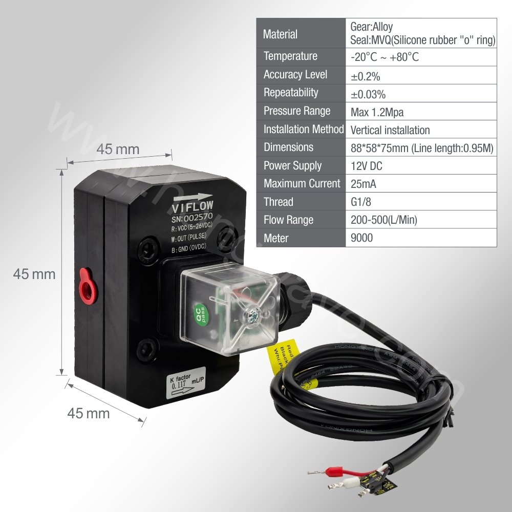 Hwaut Viflow Fuel Diesel Injector Flow Meters Small Flow FlowMeter for Common Rail Tester Bench