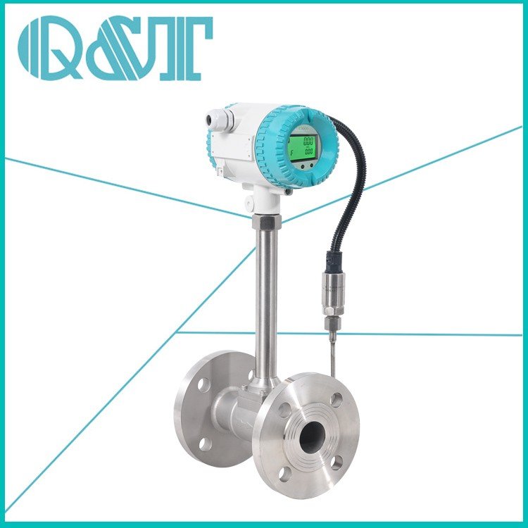 2 Inch RS485 Modbus Gas Mass vortex Flow Meter with T&P Compensation for Hot Steam Measuring Flowmeter air vortex Flow Meter