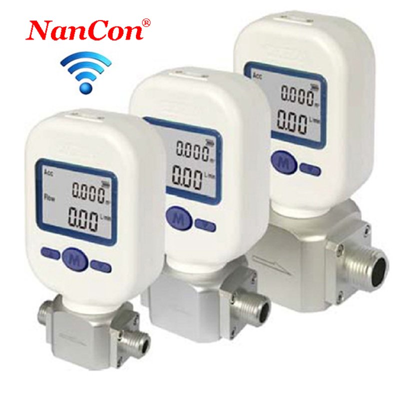High Accuracy Portable Digital Air Mass Flow Meter Base Version 0-100SLPM