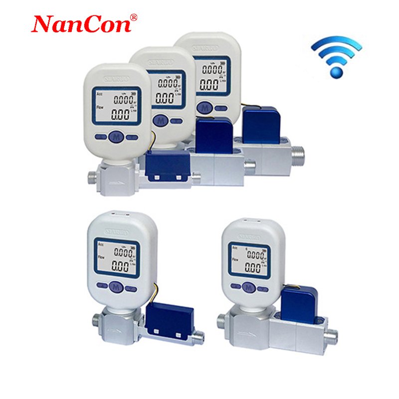 High Accuracy Portable Digital Air Mass Flow Meter Base Version 0-100SLPM