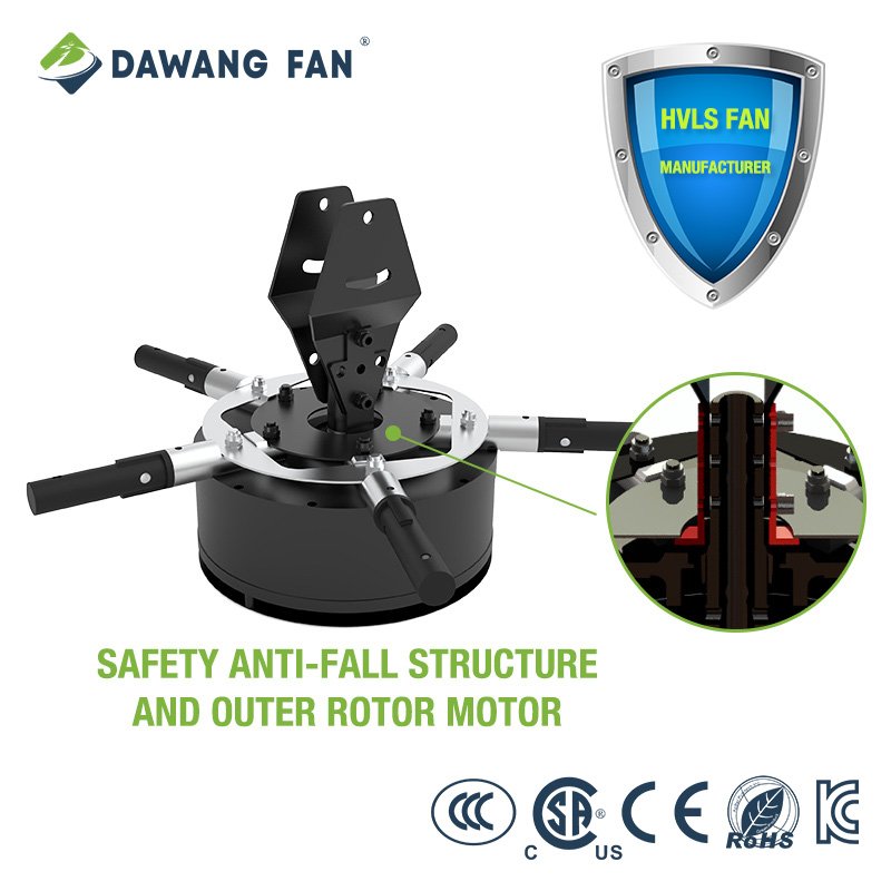 DAWANG FAN China 3m Low Noise 10ft Big Wind Air Flow Garage Vent Giant Industrial Hvls Large Ceiling Fan Wholesale
