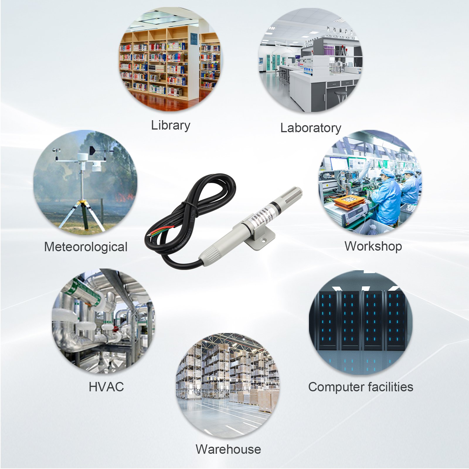 TZONE Temperature and Humidity Transmitter Soil Moisture Monitor Temperature Sensor Humidity Meter