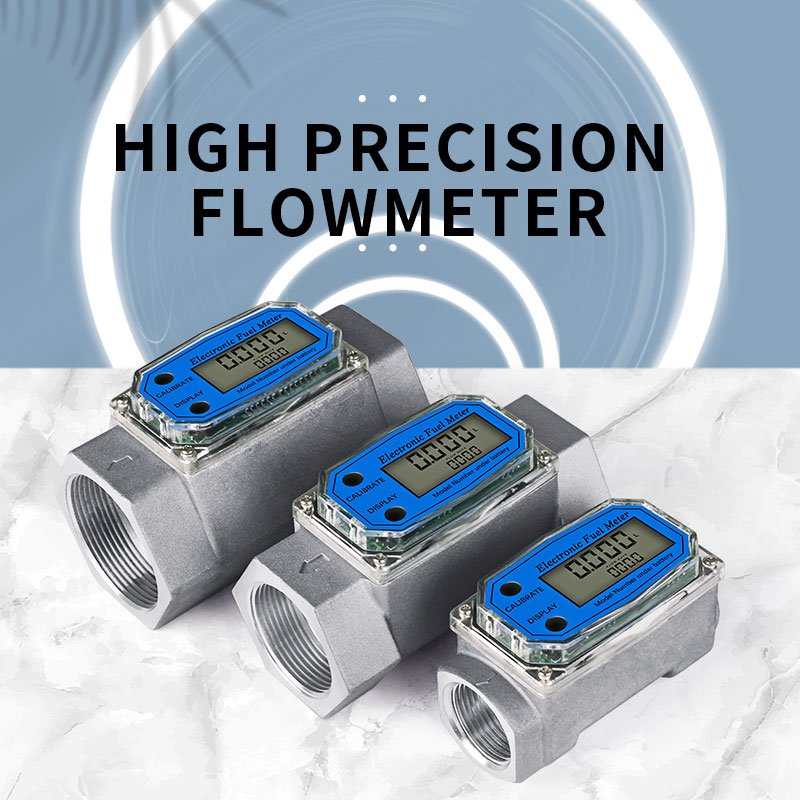 High Precision Mini Small Electronic Digital Petrol Station Flow Meter Turbine Flowmeter for Refueling Gun