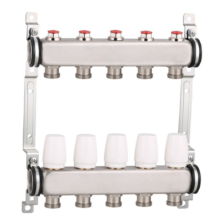 Stainless Steel Underfloor Distribution Pipe Manifold HVAC Collectors