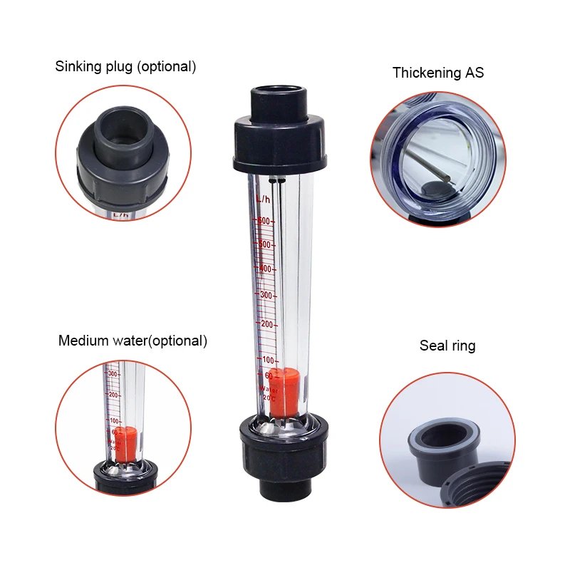High Quality Rotor Flow Meter Cheap Price Rotameter Factory Supply Flowrator Plastic Tube Float Flowmeter Rotameter Price