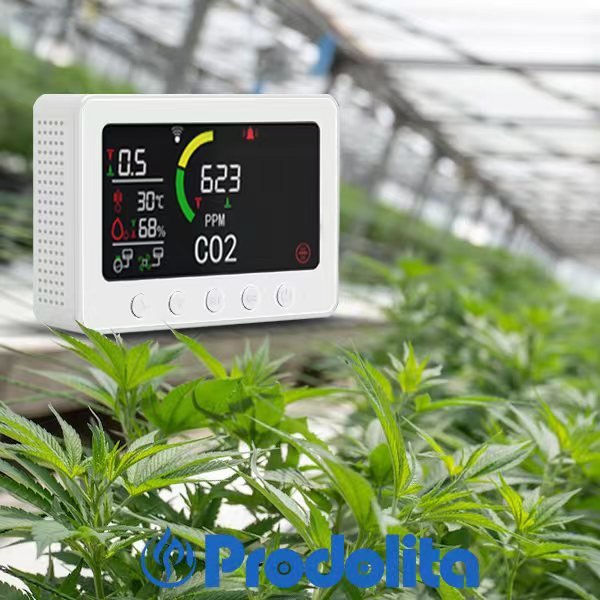 Digital NDIR CO2 Detector Grow Tent CO2 Meter 0-10000ppm Air Quality Monitor Automatic Carbon Dioxide Meter for Grow Room