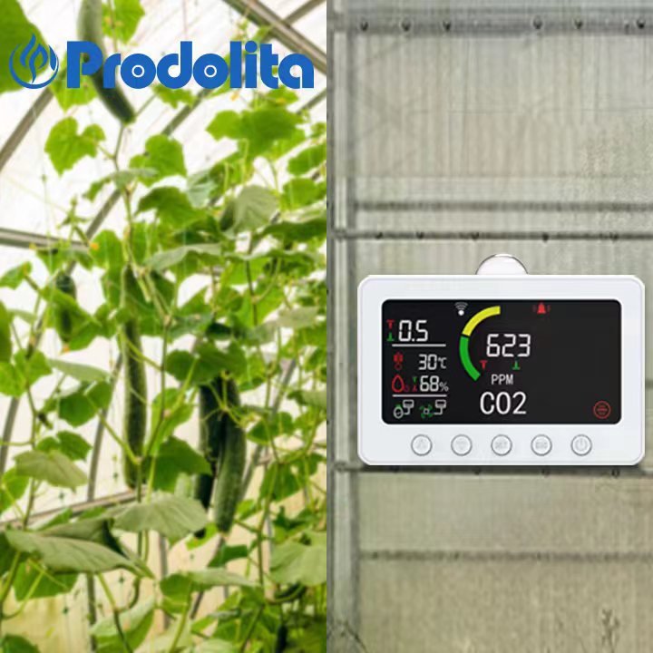 Digital NDIR CO2 Detector Grow Tent CO2 Meter 0-10000ppm Air Quality Monitor Automatic Carbon Dioxide Meter for Grow Room