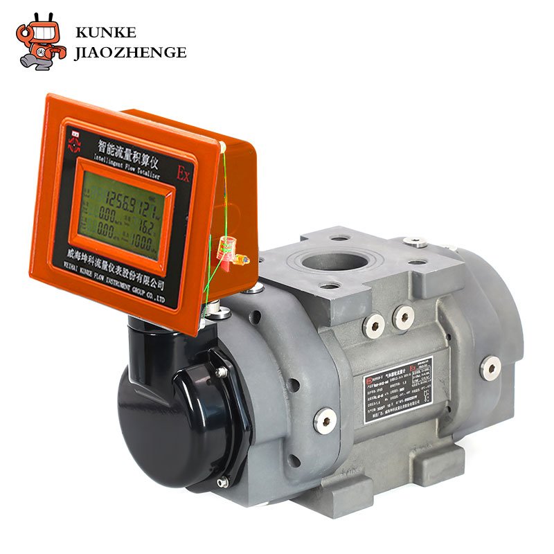 DN50 Factory Wholesale Gas Turbine Wind Compressed Air Waist Wheel Flow Meter with LCD Display Customized OEM Support