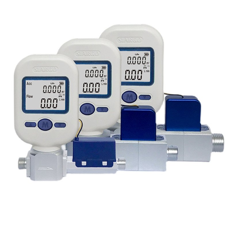 Yunyi Digital Vortex Flow Meter Mass Air 20 Lpm Stainless Steel Plastic Construction Thread Connection Gas Measurement OEM