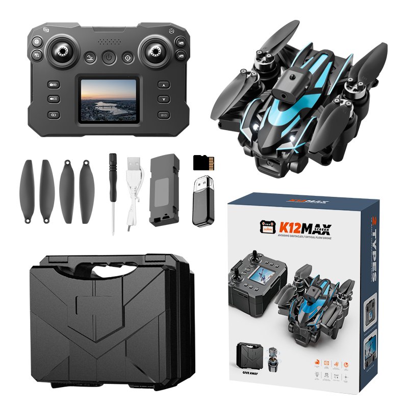 2024 UAV K12 Max Brushless Motor Obstacle Avoidance Electric Lens Aircraft Optical Flow Positioning Remote Control Drone