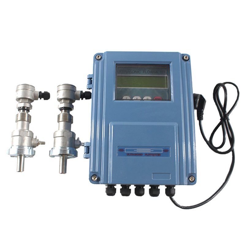 Stainless Steel Ultrasonic Flow Sensor Calorimeter RS485 Modbus Water Meter Doppler Open Channel LCD OEM for Gas Liquid Air