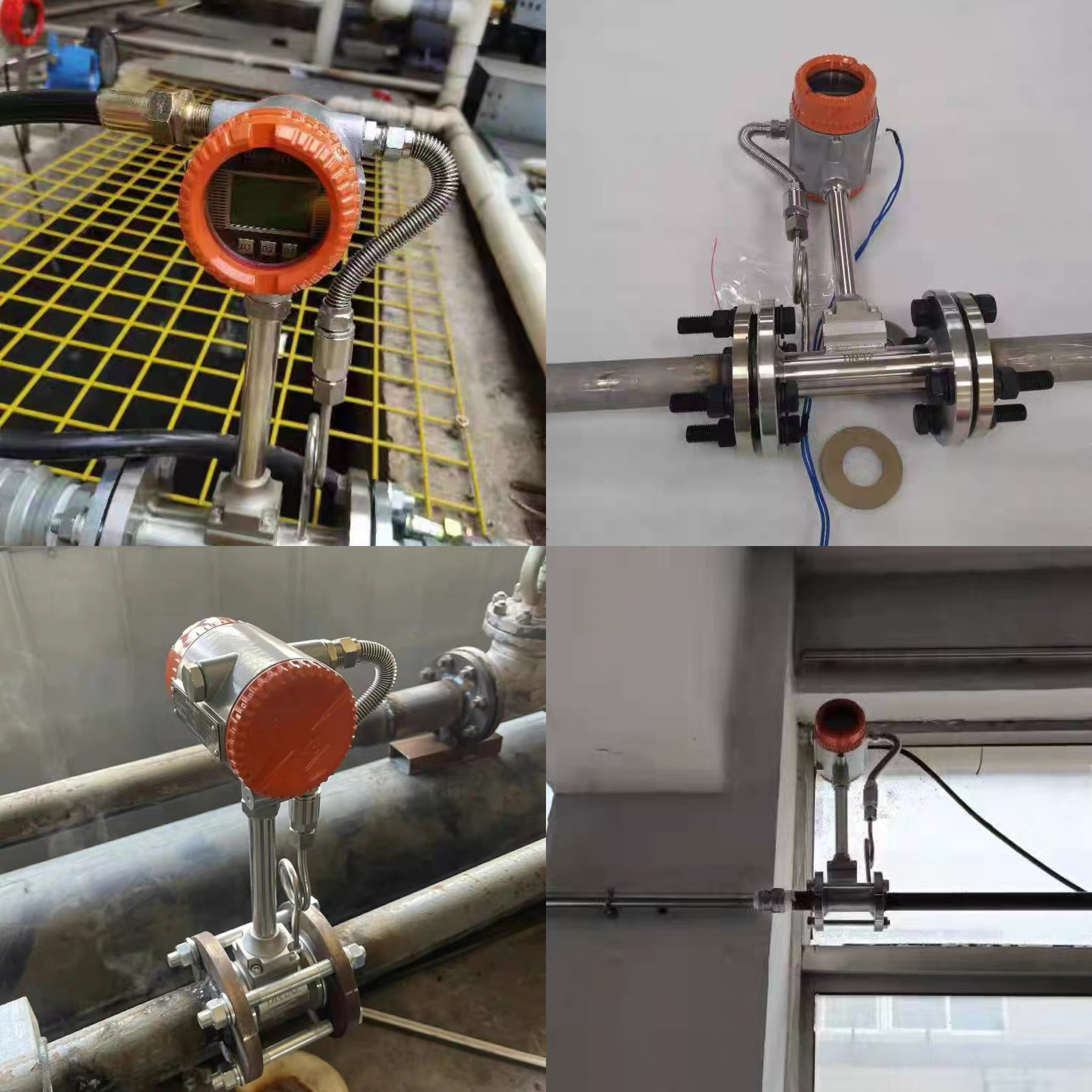 4-20mA Pulse Digital Gas/Air Flowmeter Methane Nitrogen Vortex Flow Meter for LPG Gas Superheated Ste