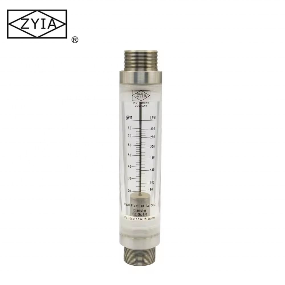 LZM Series Acrylic Flow Meter Rotameter Stainless Steel Mechanical 2" Flow Meter for Water Treatment Parts