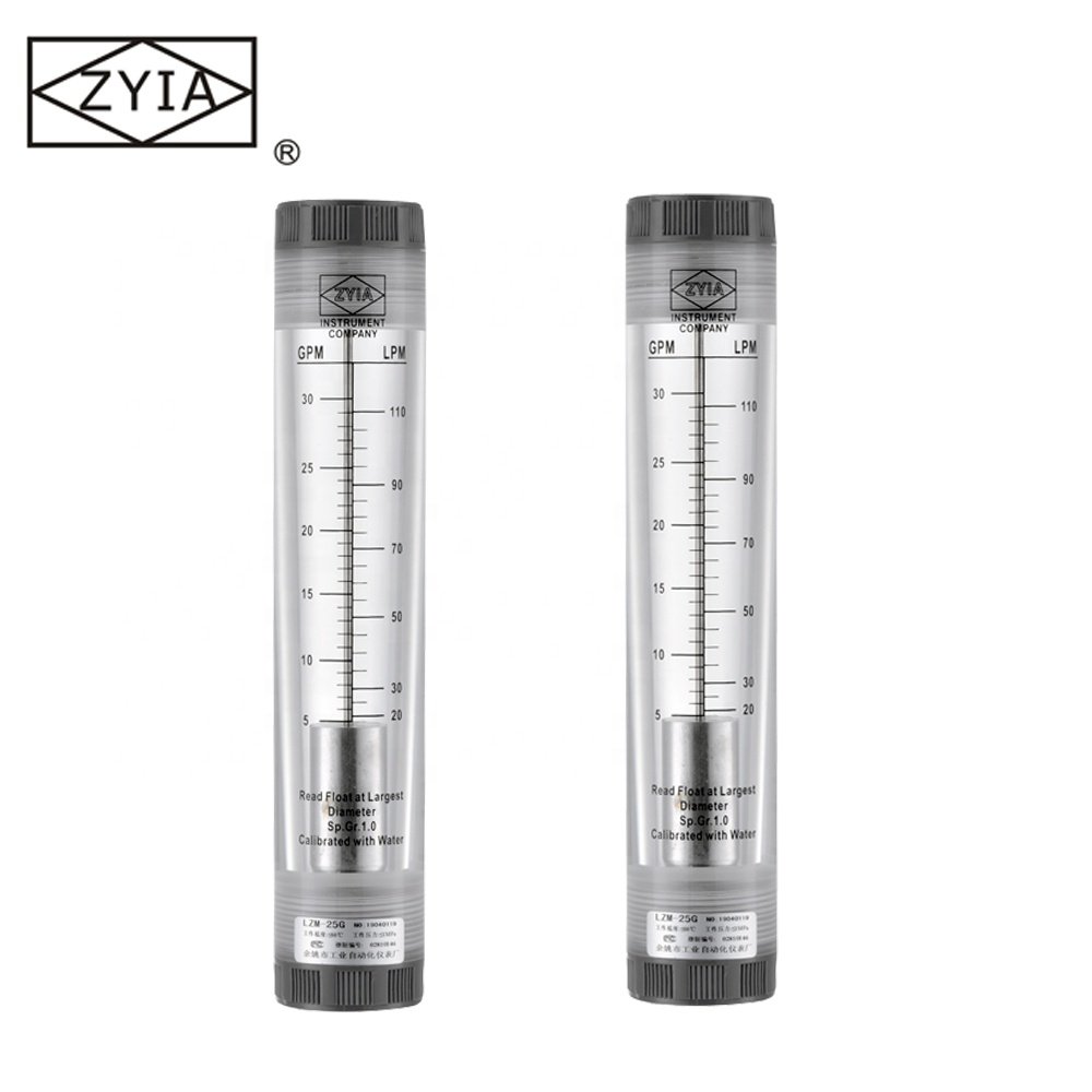 LZM Series Acrylic Flow Meter Rotameter Stainless Steel Mechanical 2" Flow Meter for Water Treatment Parts