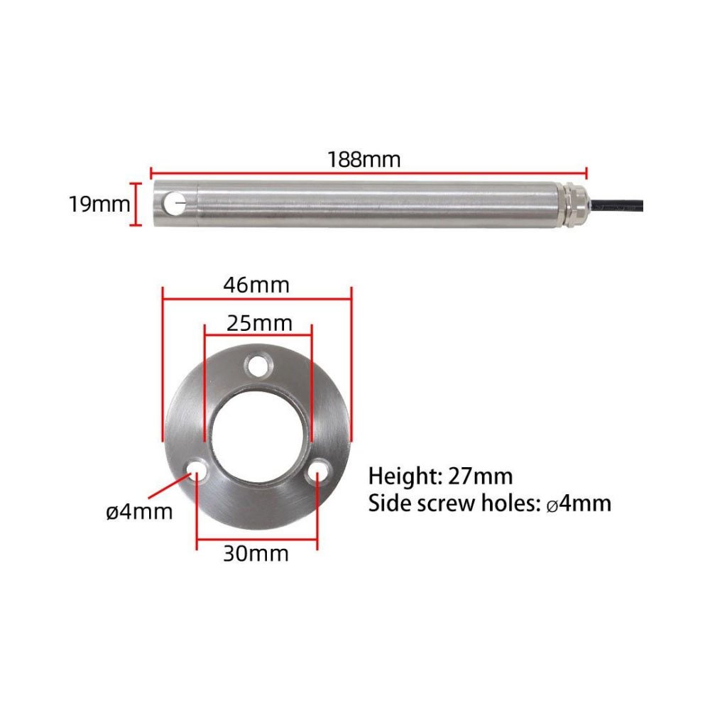 Taidacent 4-20mA 0-5V/10V RS485 Stainless Steel Pipe Air Velocity Flow Sensor Wind Anemometer Sensor Thermo-Anemometers Sensor
