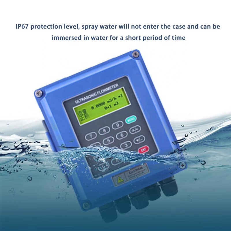 New DN6~DN2000 Portable Wall Mounted Clamp-on Ultrasonic Water Flow Meter