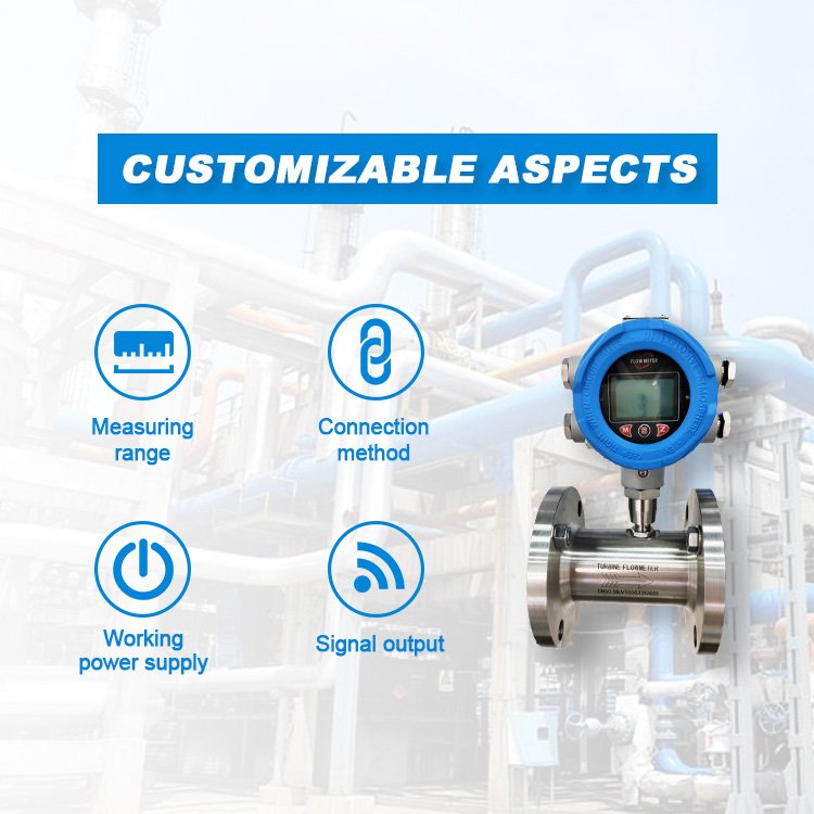 Rs485 4-20Ma Transmitter Liquid Fuel Turbine Lpg Types Sensor Oil Air Oxygen Flow Meter Prices Water Swirl Flowmeter for Sale