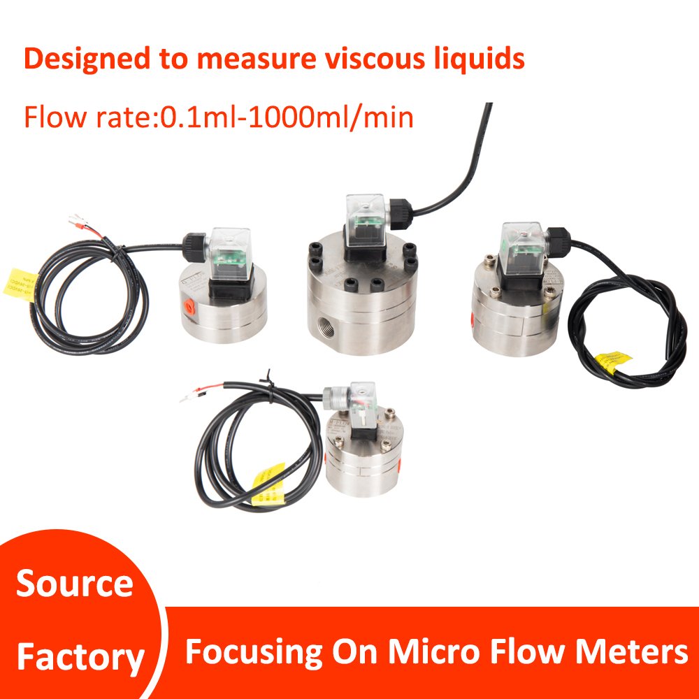 Shanghai Jishen Fuel Oil Furnace Oil Flow Meter Epoxy Resin Micro Oval Gear Flow Meter with Digital Display Meter