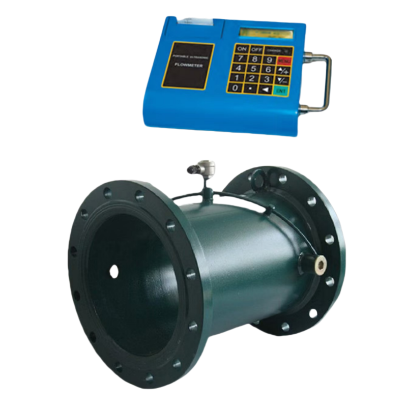OEM Clamp-On Type Digital Display Wall Mounted Portable Ultrasonic Flow Meter Non Contact for Water Gas Oil Liquid Air Medium