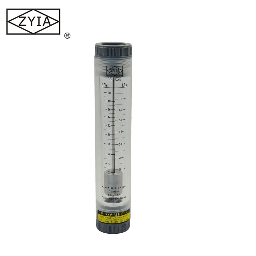 LZM-25G High Temperature Acrylic Inline Tube Type Water and Gas Flowmeter