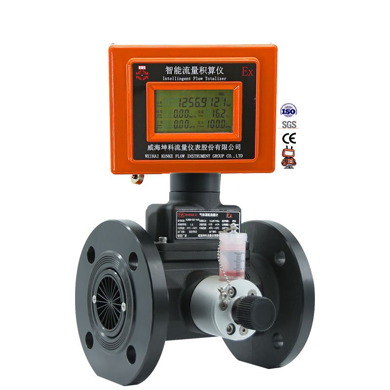 4 20 MA RS485 Digital Flow Meter Stainless Steel Construction Measures LPG Butane N2 Gas Liquid Water Oil OEM Supported LCD Air
