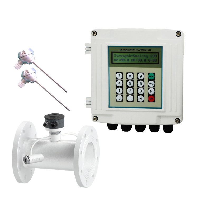 FMU832 Wall Mounted Clamp Type Ultrasonic Flow Meter High Temperature Ultrasonic Heat Meter Sensor
