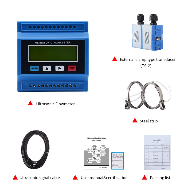 TUF-2000M Modular Ultrasonic Flowmeter, Wall Mount Ultrasonic Water Flow Meter,DN15-DN100
