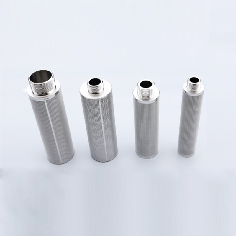 Customized 1 Micron 316L Stainless Steel Sintered Metal Wire Mesh Filter Cartridges 5 Layers Efficient Air Filter Supplies