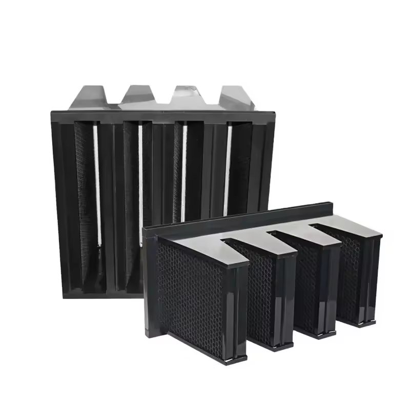 Best Price High Efficiency H13 Industrial Air Filter V-bank Plastic Frame Air Filter Replacement