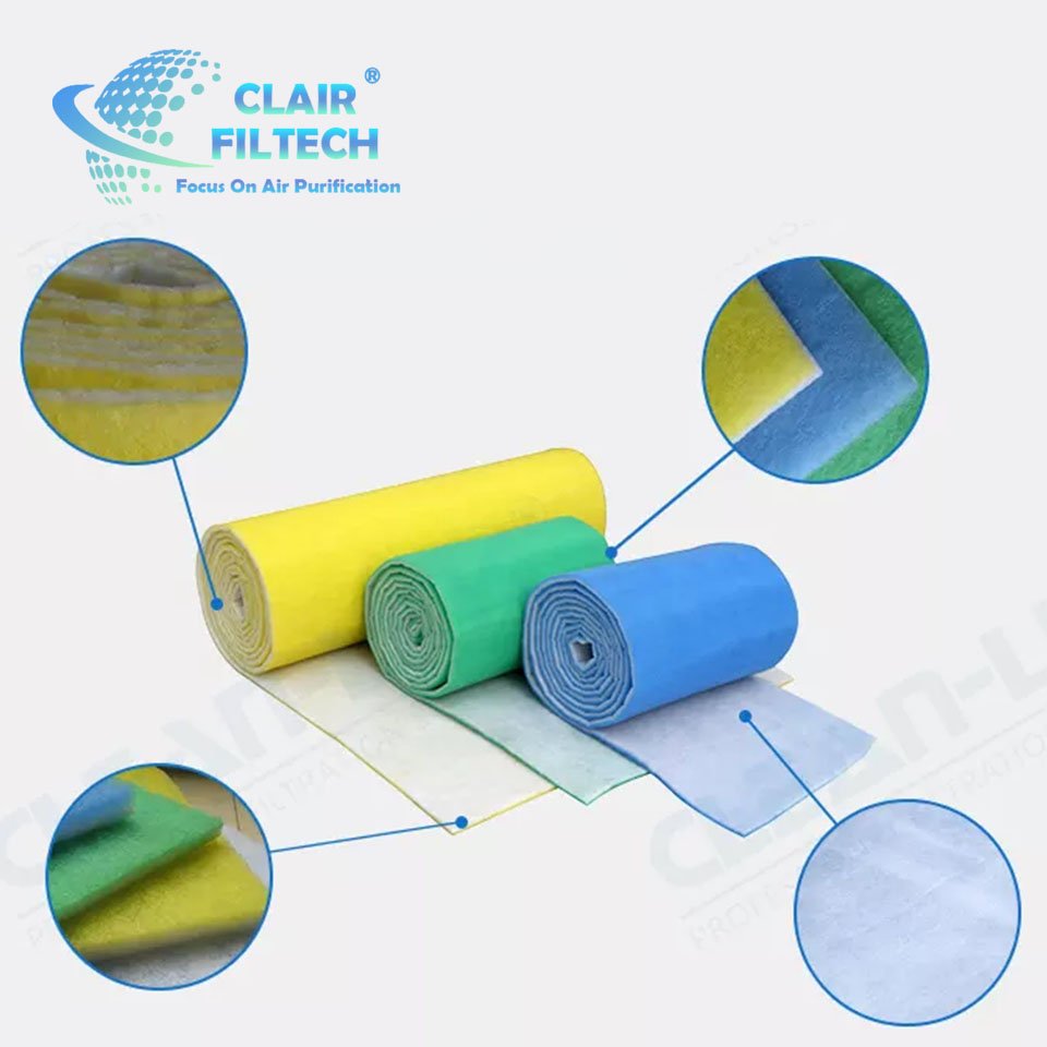 Hot Sale G3 G4 Air Inlet Filter Media Blue White Yellow Chinese Manufacturer Machine Oil Purifier