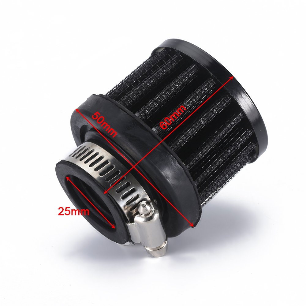 12MM 25MM Universal Air Filter for Car Motorcycle Cold Air Intake High Flow Mini Breather Filters XH-UN008