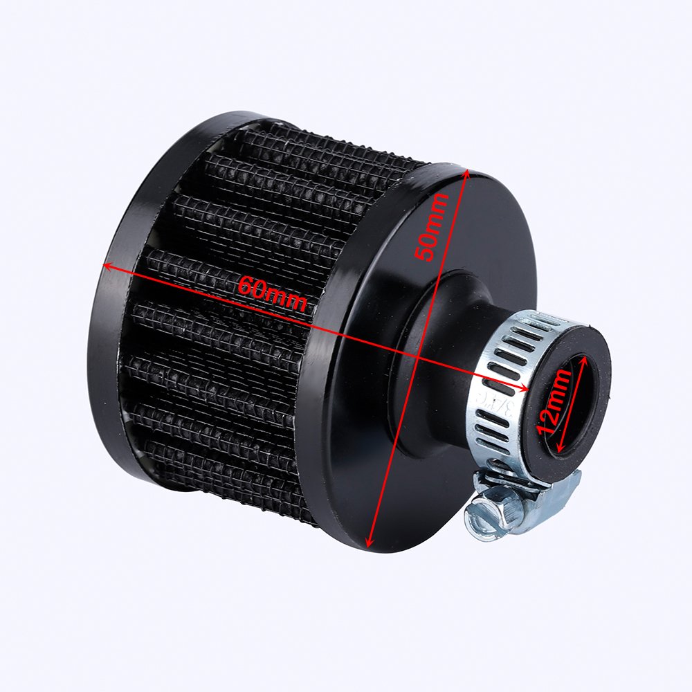 12MM 25MM Universal Air Filter for Car Motorcycle Cold Air Intake High Flow Mini Breather Filters XH-UN008