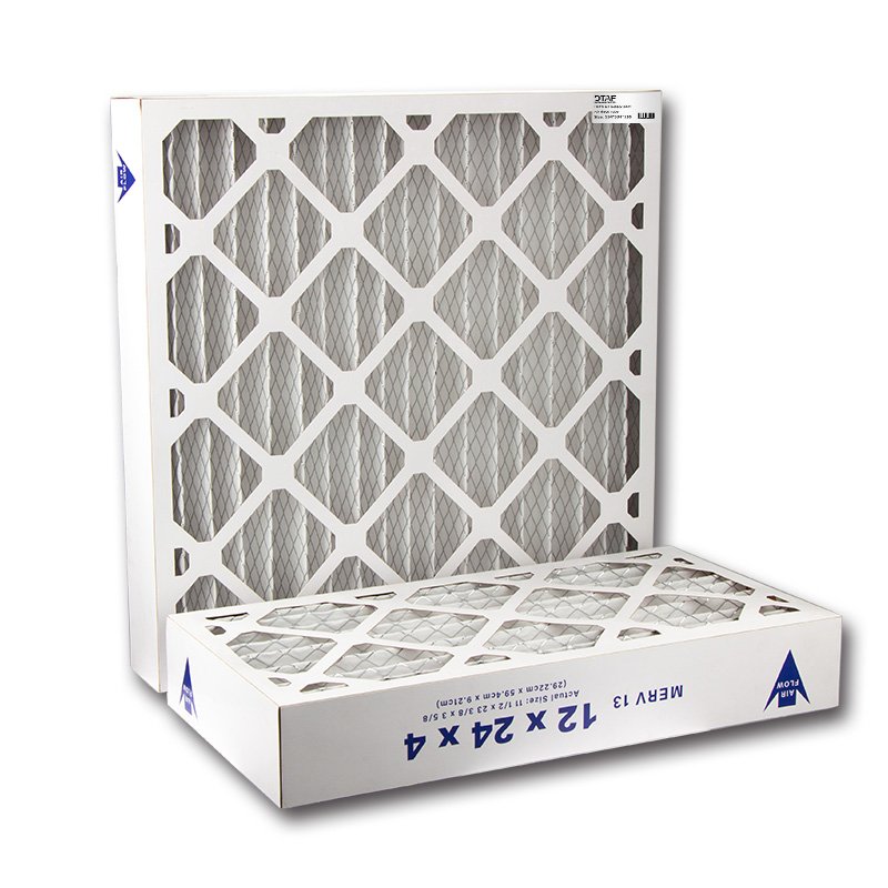 Customized Cardboard Paper Pleated Frame AC Furnace HVAC 24x24x2 MERV 8 11 13 Air Filter Replacement Air Conditioner Filter