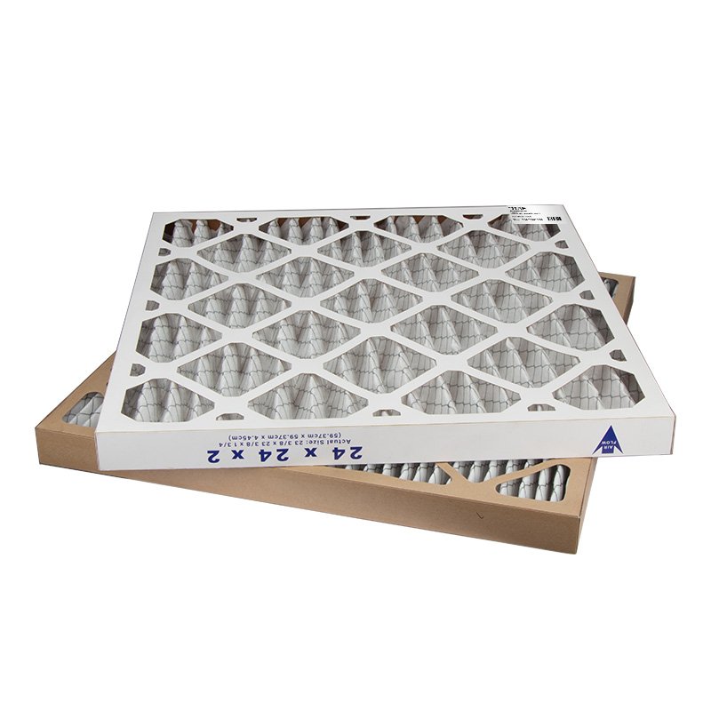 Customized Cardboard Paper Pleated Frame AC Furnace HVAC 24x24x2 MERV 8 11 13 Air Filter Replacement Air Conditioner Filter
