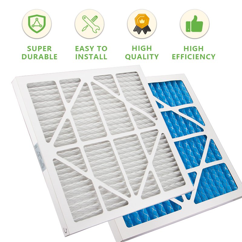 Merve 13 20x20x1 AC HAVC Filter 20x25x1 Cotton Cardboard Paper Frame Pleated Furnace MERV 8 MERV 11 air Filter for Home